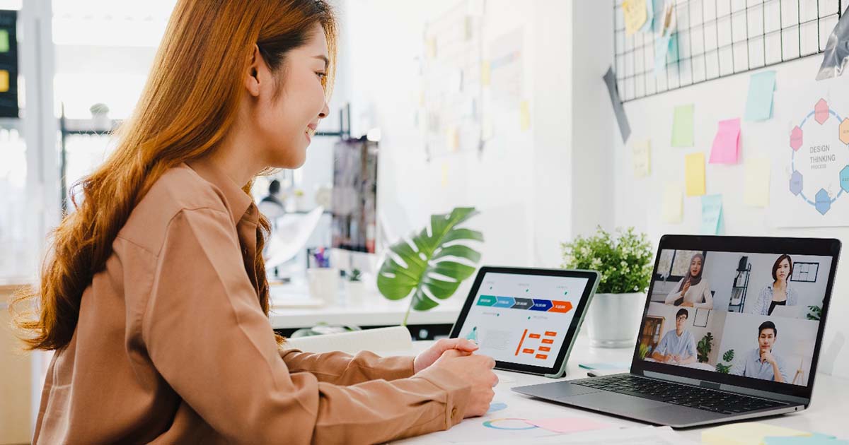 Turn your camera on during meetings to keep your remote team engaged.